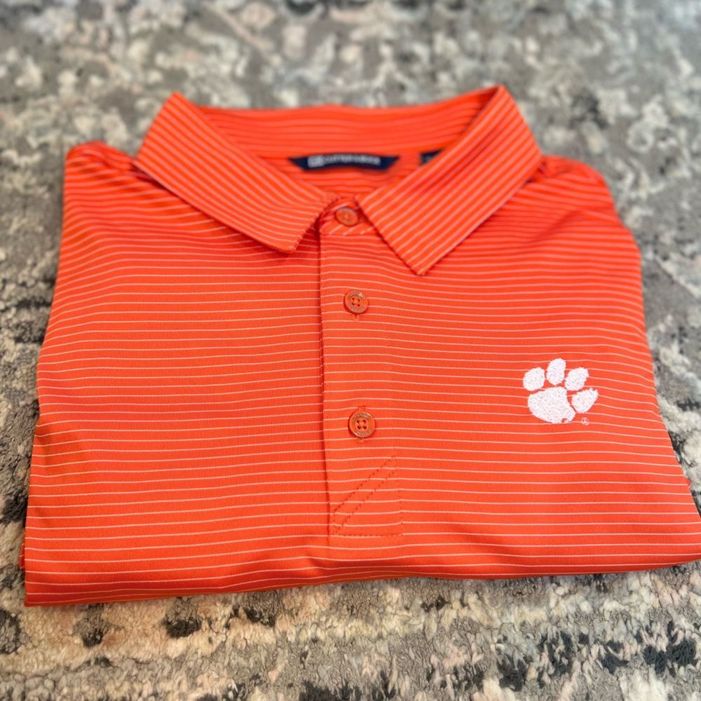 Cutter & Buck Mens Clemson Polo Collegiate XLT